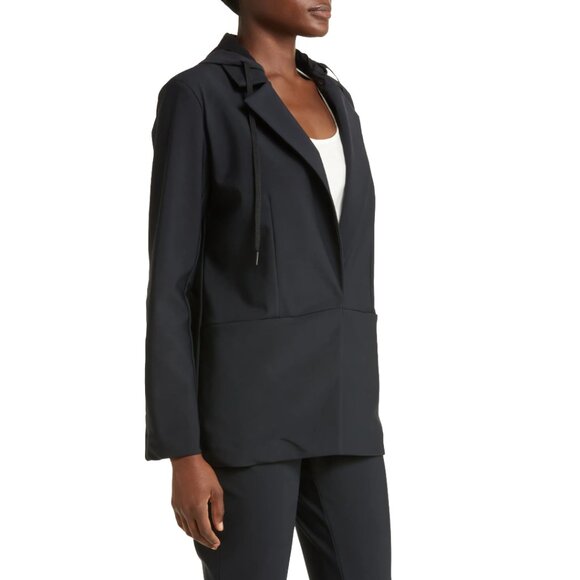 Zella Black Hooded Blazer Jacket XL — Athleisure Work to Weekend Layer - Picture 11 of 12